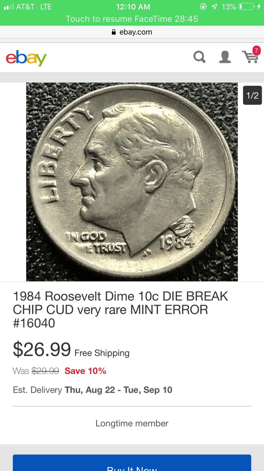 1984-Dime-Die-Chip-3-Matching-Dimes