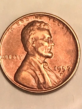 1957-Cud-Error-Wheat-Penny.--Any-Additional-Value,-Or-Not?