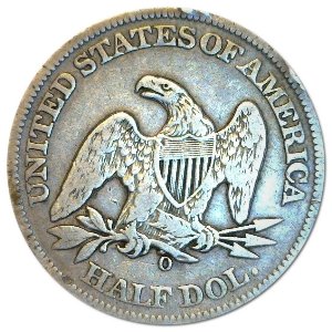 1861-O--Liberty-Seated-Half-Dollar---With-A-