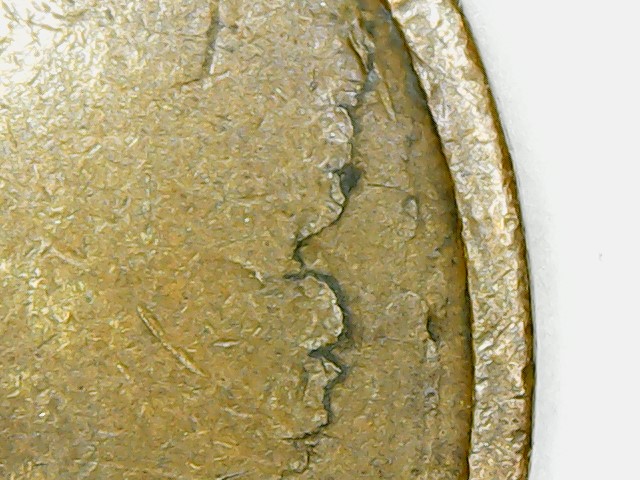 1920-Wheat-No-Mint-Lamination,-Grease,-Or-Die-Error?-Doubling-On-2,0