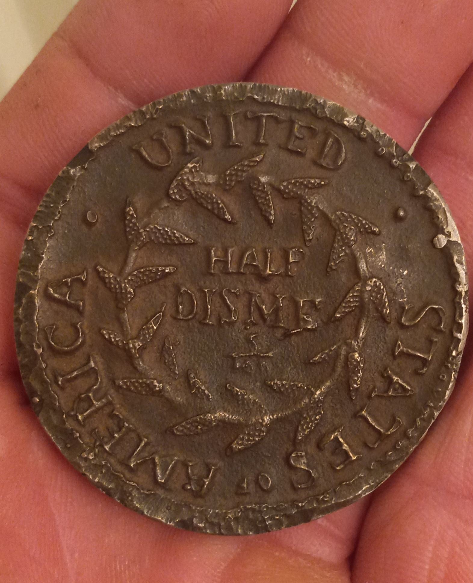 1792-Half-Disme---Help-Identifying-This-Weird-Thing,-Thinking-Maybe-Test-Piece-Of-Possible-Fake