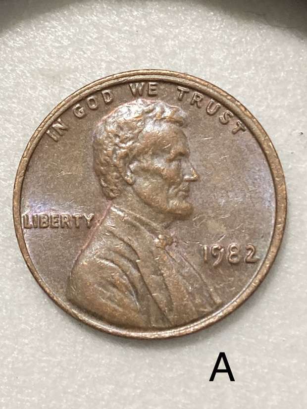 1982-Small-Date-Or-Large-Date-?-4-Different-Coins-A.b.c.d
