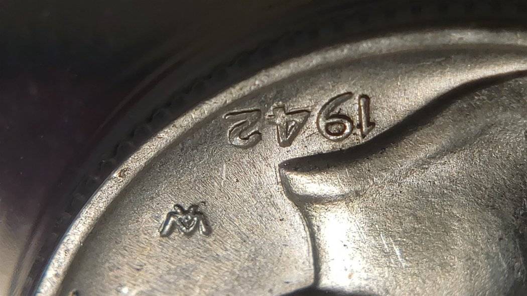 Possible-1942/1-Merc-Dime-W/-The-1-Mostly-Polished-Away