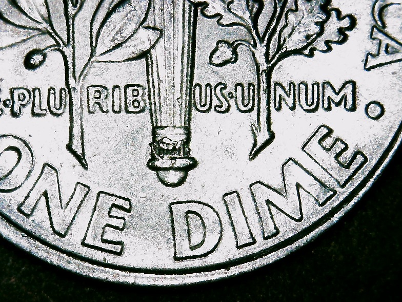 2021-P-Dime-Chipped/Cracked-OBV-And-Rev