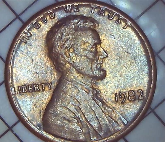 1982-P-Lincoln-Penny---Missing-Letters.-Damage-Or-Error?