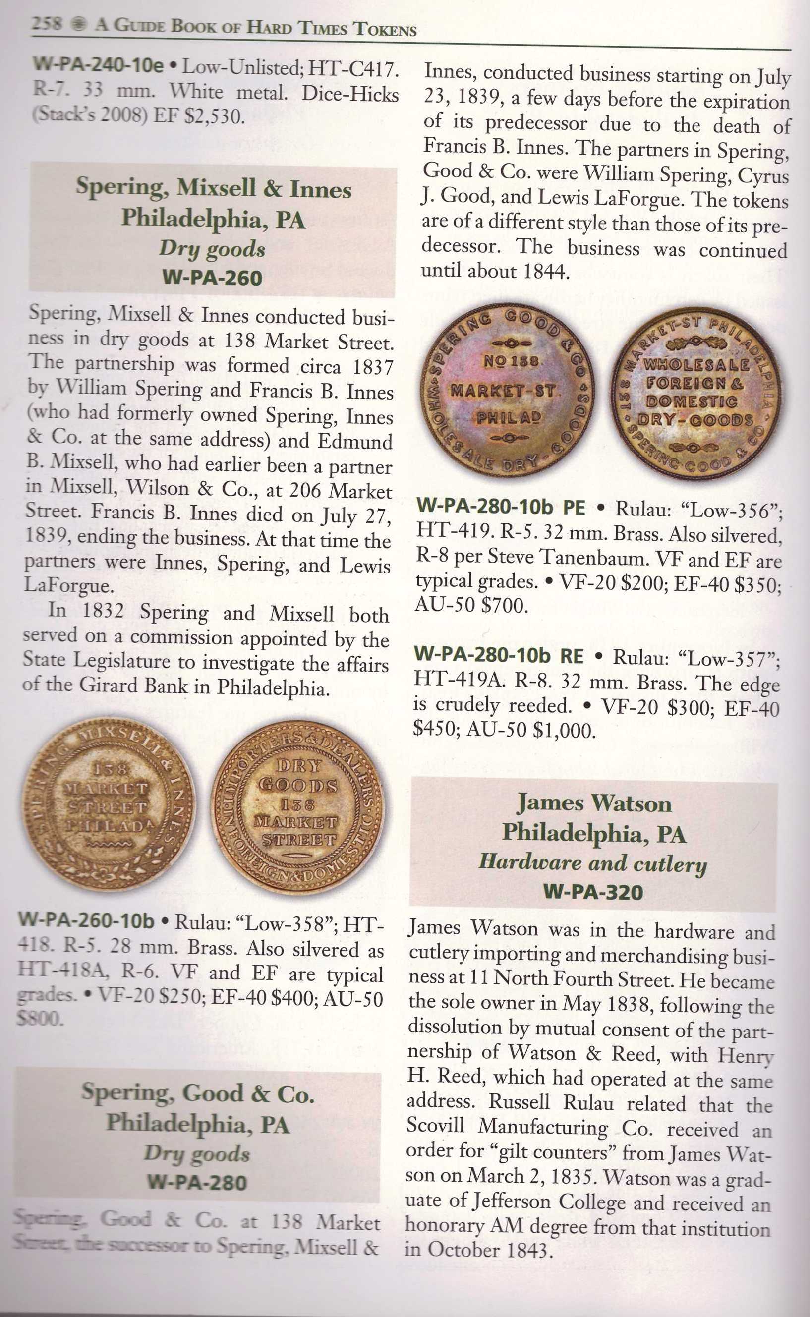 1840's-Spering-Good-&-CO-Store-Token