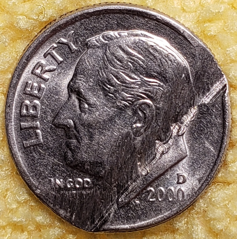 2000-D-Dime?-Any-Info-Will-Be-Greatly-Appreciated,-Saw-Mishap/Lamination-With-Bi-Level?-Weight-2.22g