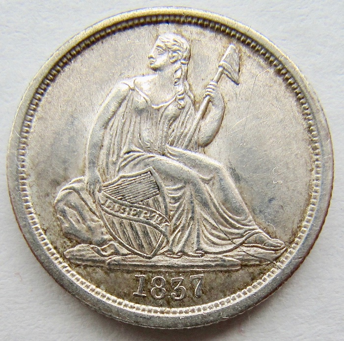 1837-Seated-Dime---Small-And-Large-Dates-For-Grading-And-Comments.
