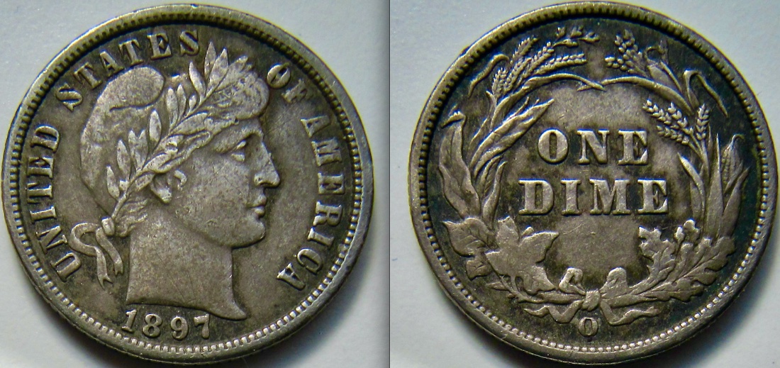 Two-New-Orleans-Mint-Barber-Dimes-For-Grading:-1893-O-And-1897-O