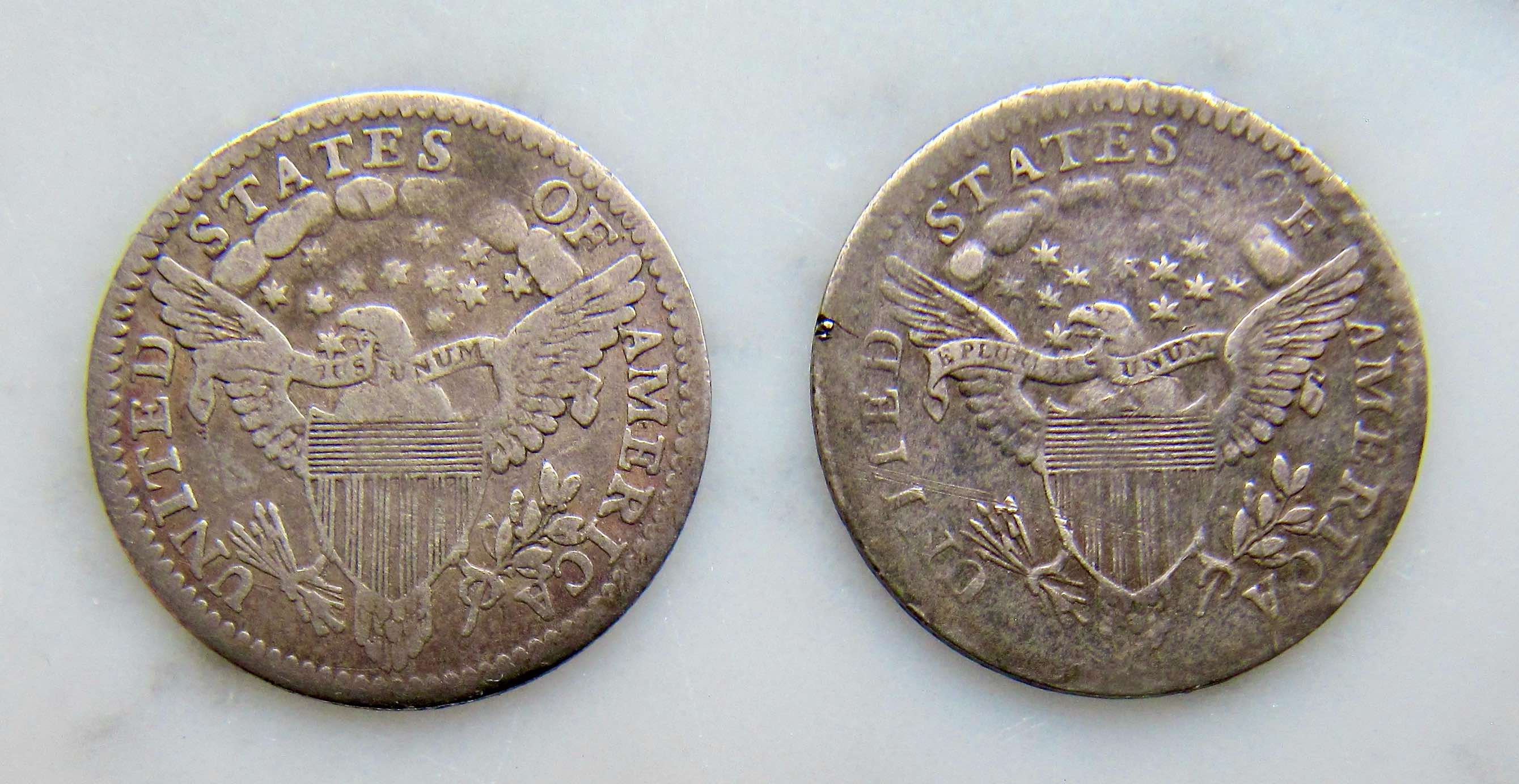 Two-Early-Draped-Bust-Half-Dimes-For-Your-Grading-Thoughts