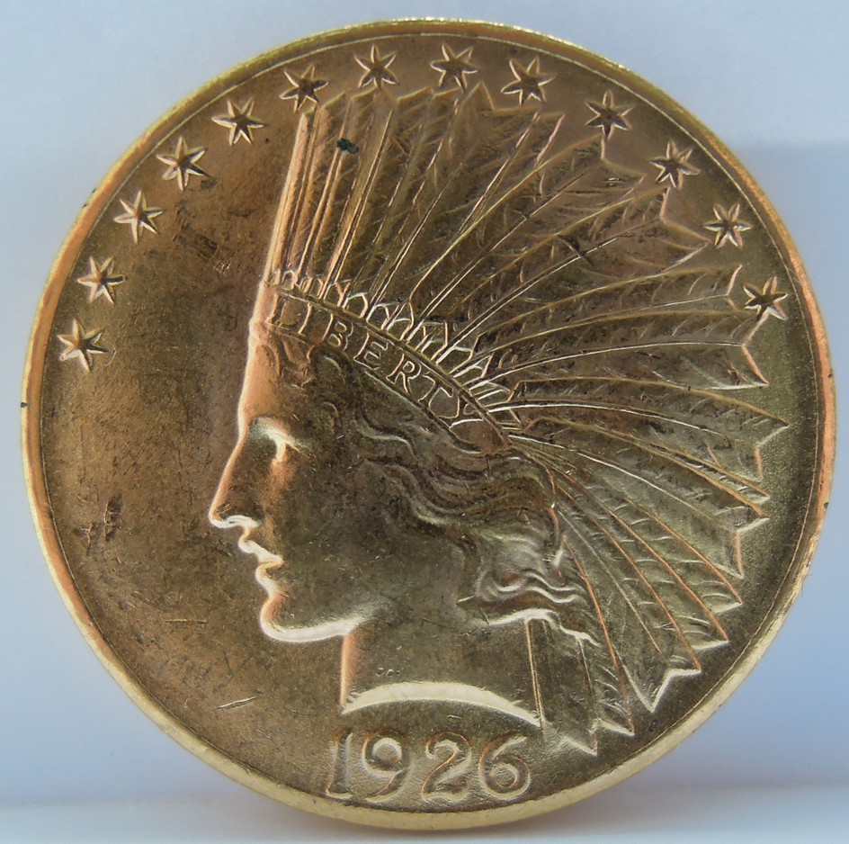 Indian-Head-$10-1926-Regular-Strike