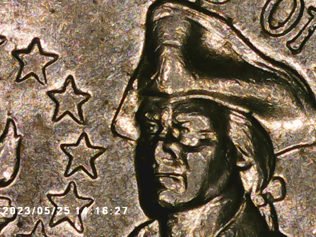 Fused-Fingers-On-A-Bicentennial-Quarter-1976-D