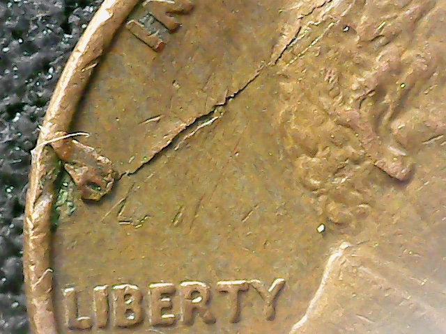 1974-D-Lincoln-Cent.rim-To-Rim-Die-Crack-W/2-Retained-Cuds