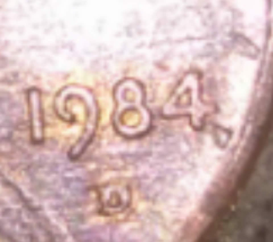,1984-D-DDO-Lincoln-Cent-Damaged-Planchet