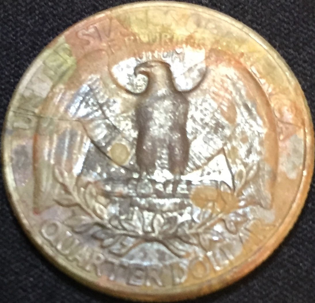 Pocket-Change-1997-P-Quarter-Dollar-Crack-On-Obverse-And-Reverse