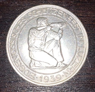 1939-Switzerland-Lucerne-5-Francs,-Grade?