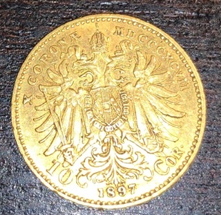 1897-Austria-Hungary-10-Corona-Gold