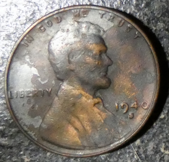1940-S-Penny,-Missing-Copper-Coating?