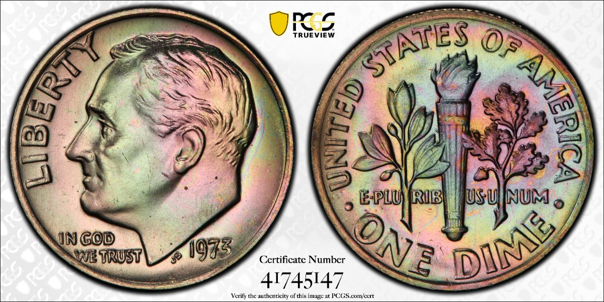 The-Most-Absurdly-Toned-Clad-Coin-I-Own---1973-Rosie-Dime-PCGS-MS-65