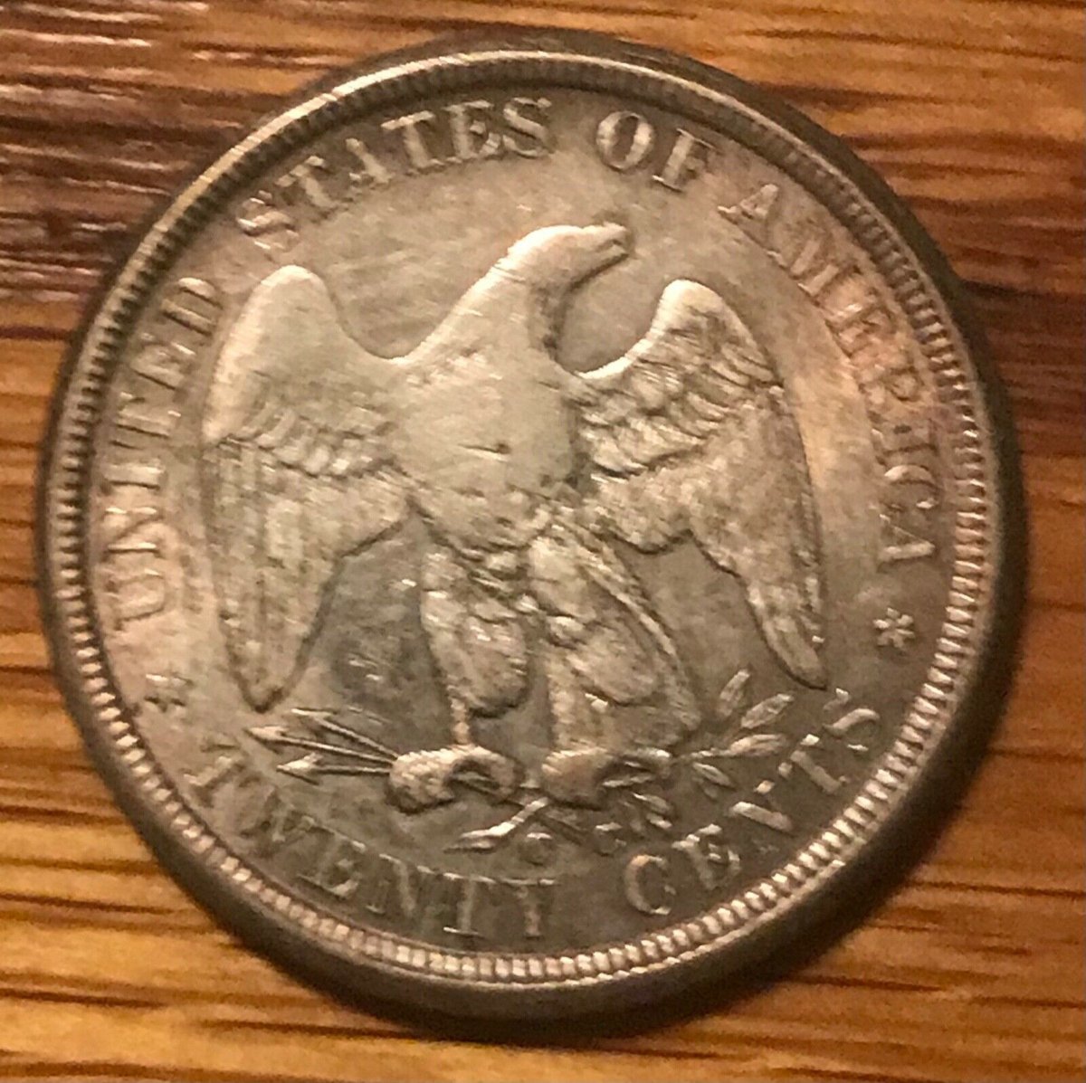 Very-Unusual-1875-CC-Seated-Twenty-Cent-For-Grading