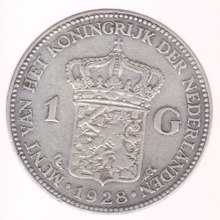 Netherland-1-Gulden-1928-Funny-Die-Chip-Error