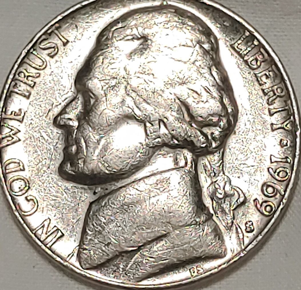 1969-S-Jefferson-Nickel.-He-Has-A-DD-Nose-And-More