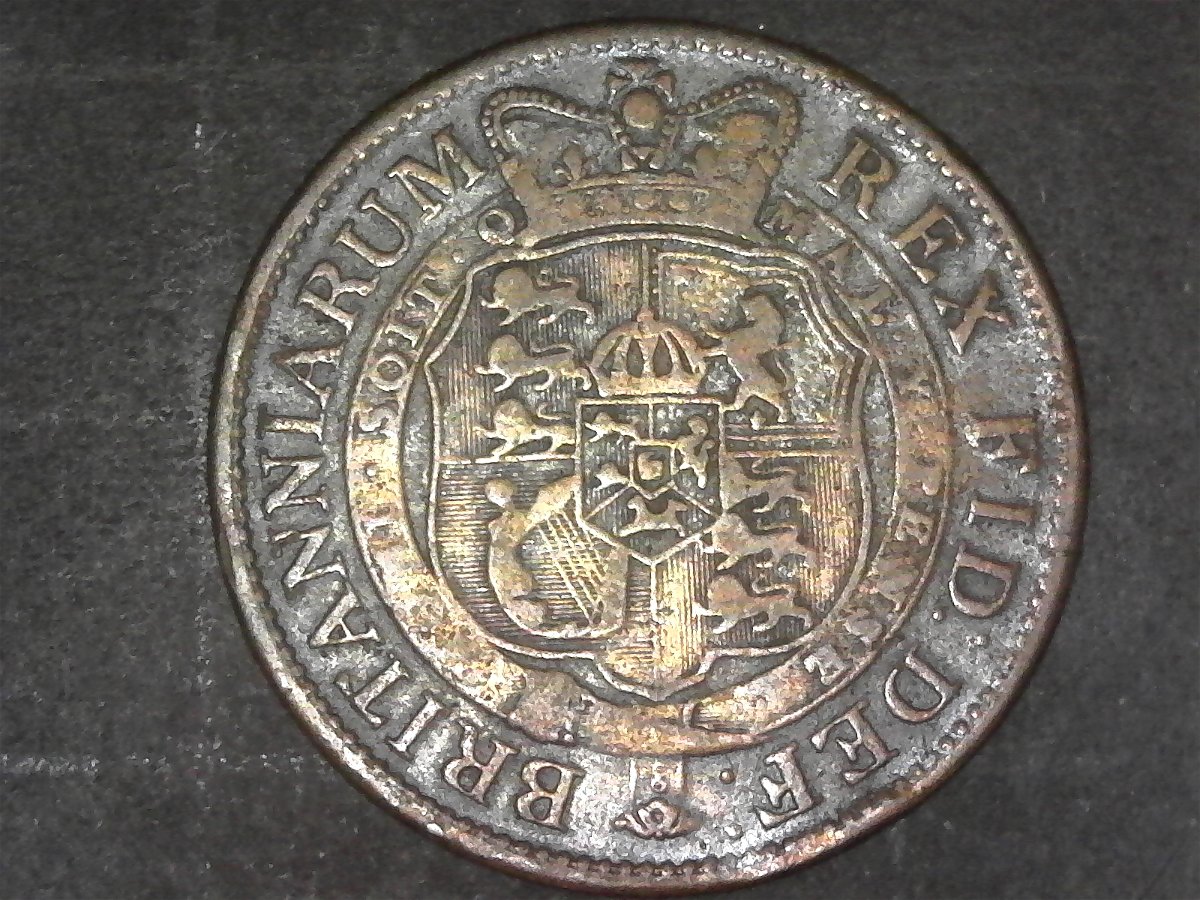 1818-1/2-Crown---Counterfeit-But-Contemporary-Or-Modern