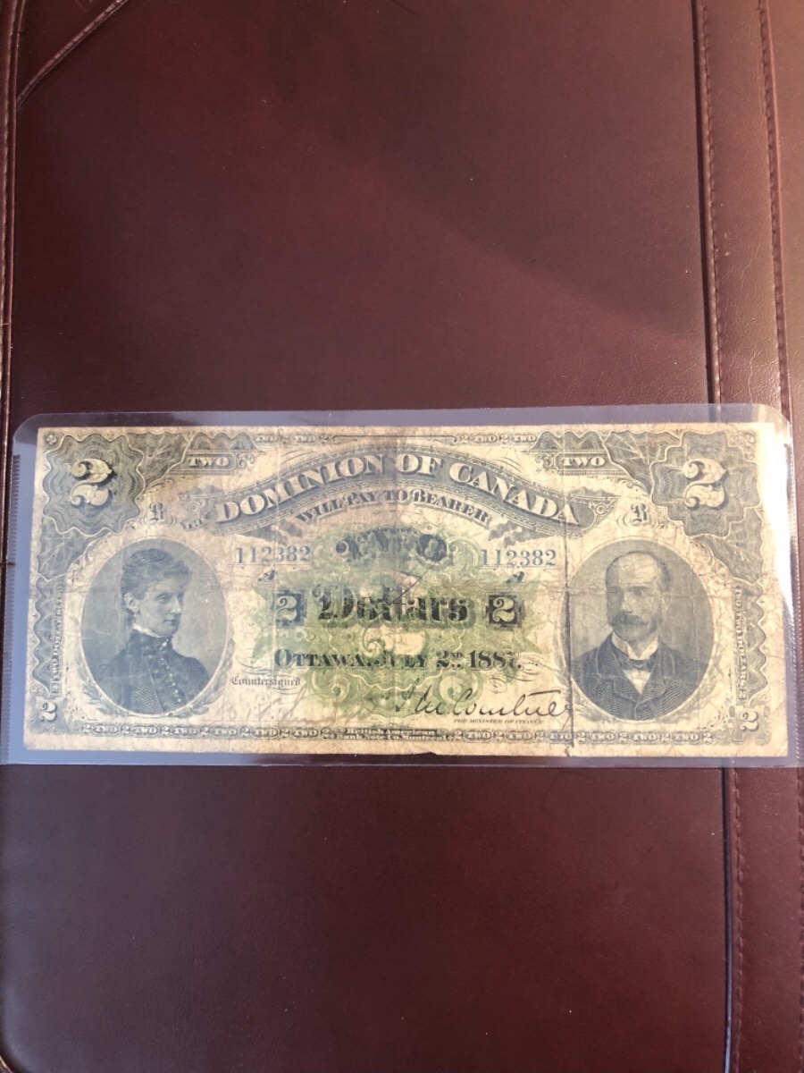 1887-Dominion-Of-Canada-$2-A-Series