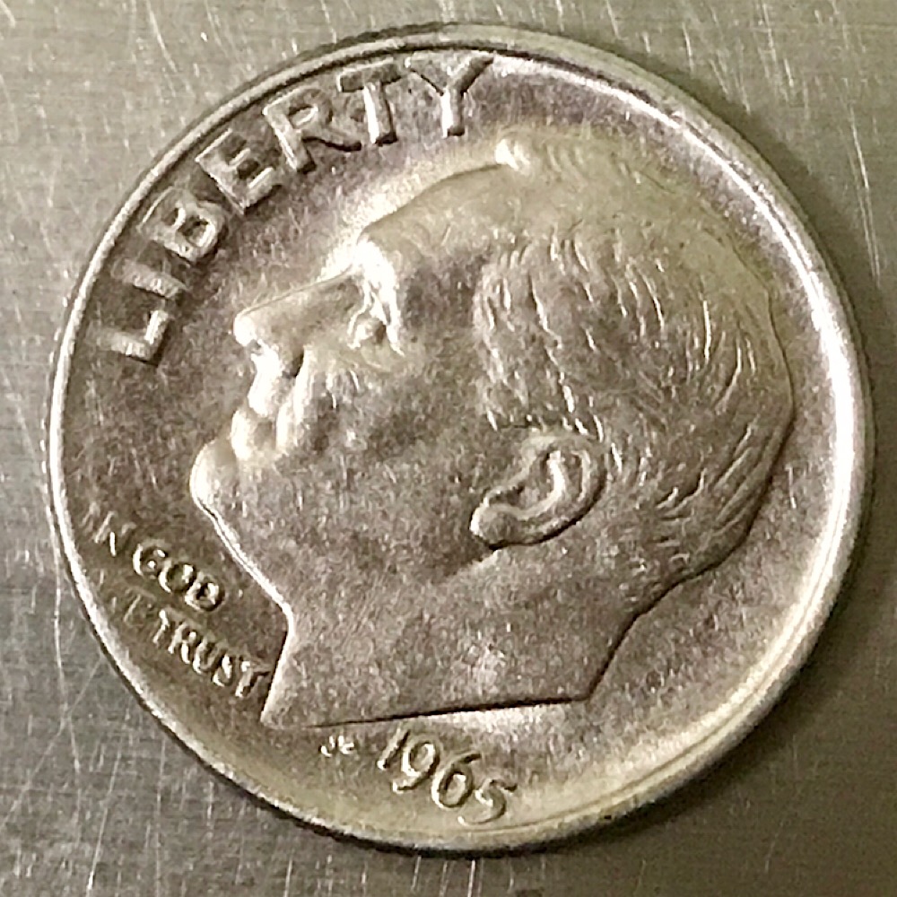 1965-Roosevelt-Dime-For-Grading