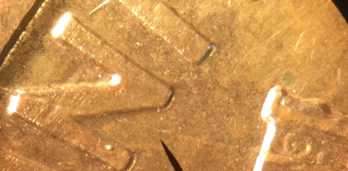 1992-And-1995-LMC-Cracked-Dies-And-An-Old-Canadian-Penny....