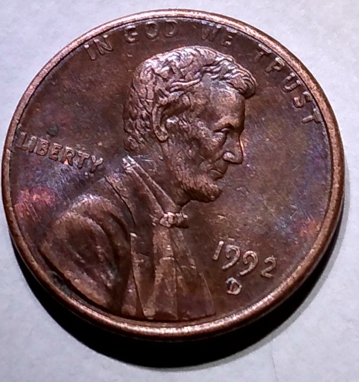 1992-D-Toned-Penny-I-Think-It's-Wide-AM-Bit-Not-Sure