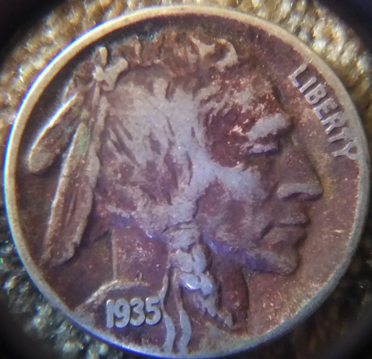 1935-Buffalo-Nickel-Strange-Toning