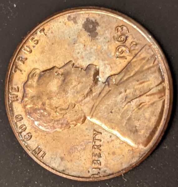 1963-D-Lincoln-Cent-Toning
