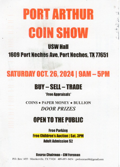 Port-Arthur-TX-Coin-Show---10/26/2024