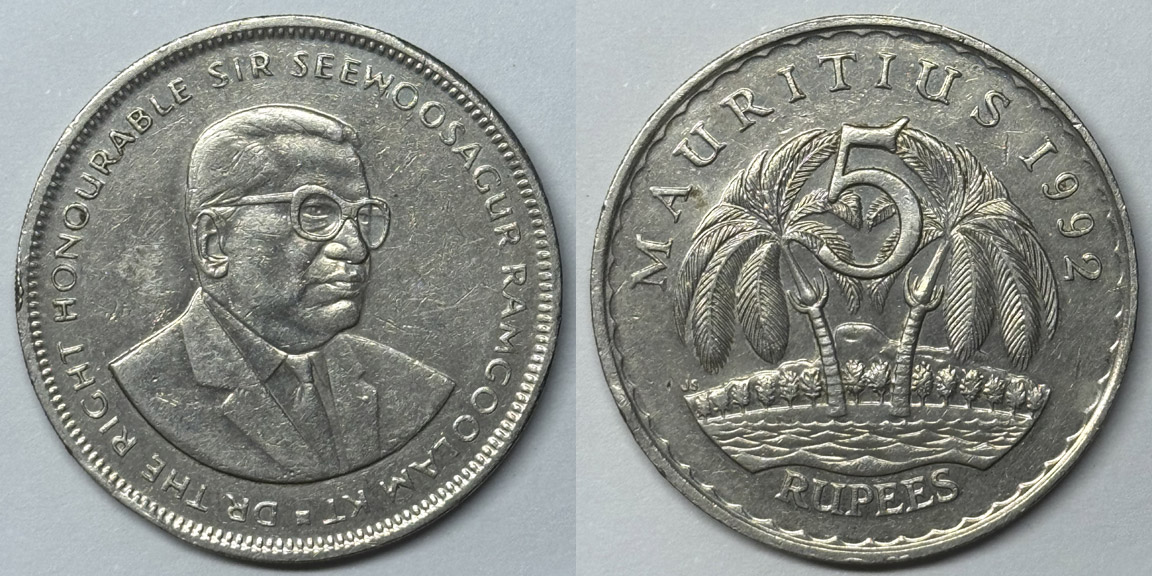 Mauritius---Coins-From-Tropical-Islands-In-The-Indian-Ocean