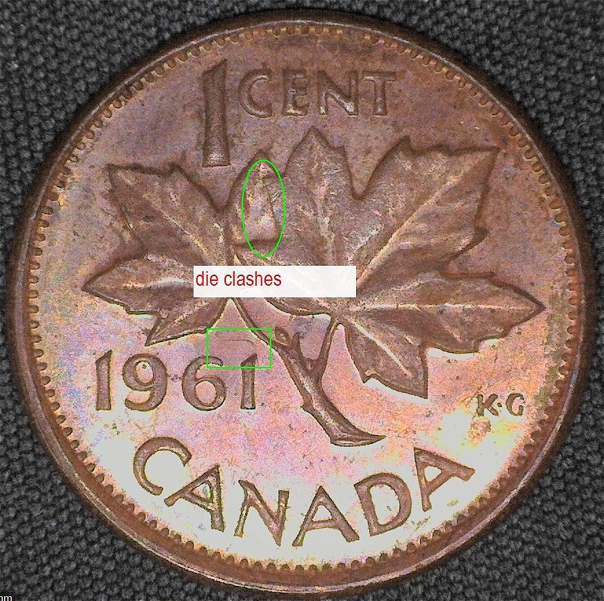 Die-Clashes-On-'61-Canada-Cent