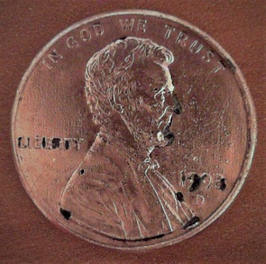 1998-D-Cent-With-Seemingly-Non-Random-Damage