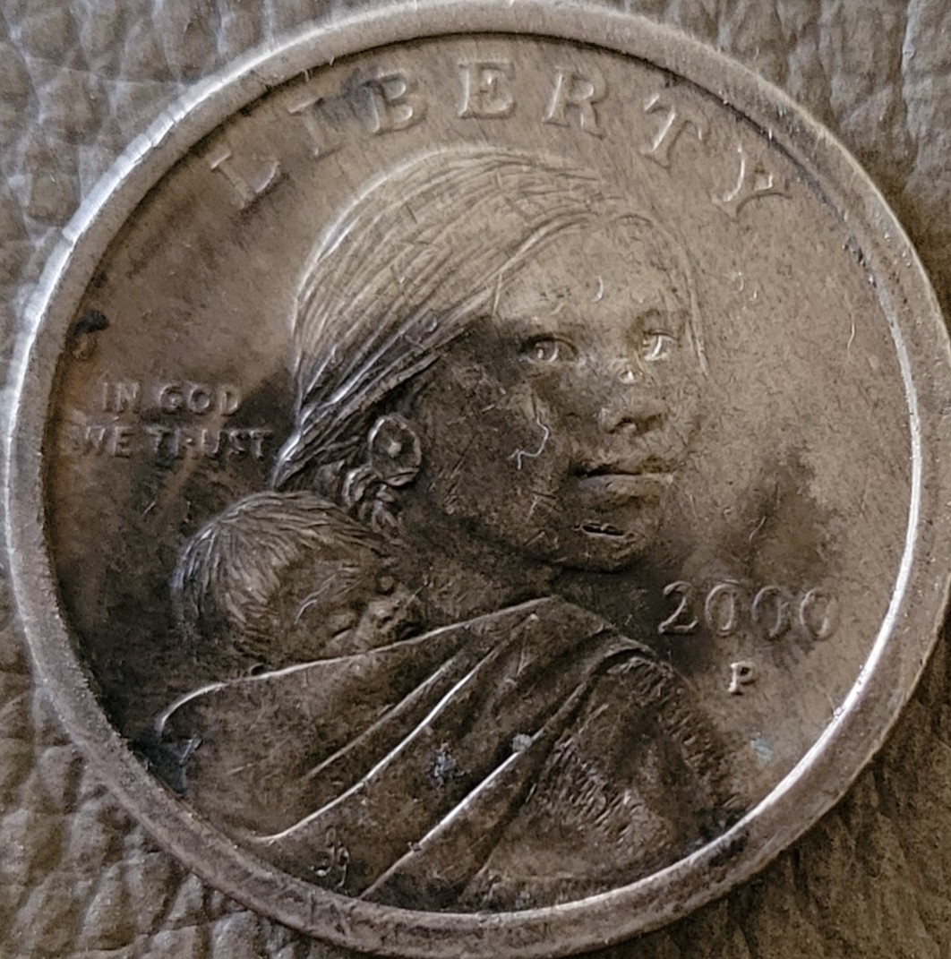 2000-P-Wounded-Eagle,--Cheerios-Dollar.this-Coin-Is-A-Hot-Mess
