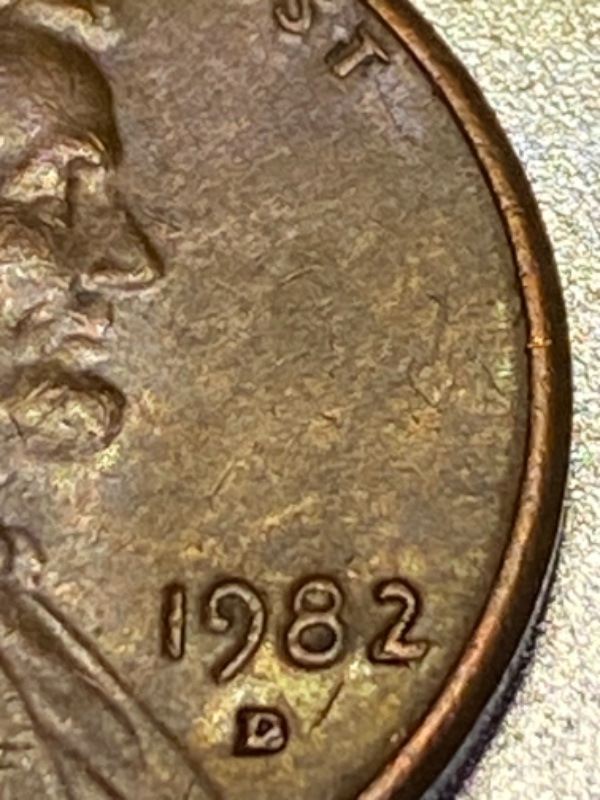 1982-D-Penny-Lg-Date,-Looks-Like-A-D-Underneath-The-2!