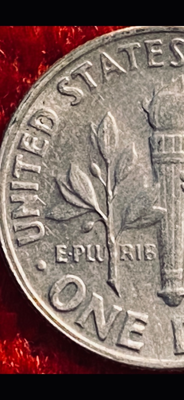 1965-Dime,-Some-Leaves-Are-Missing-At-The-Back.