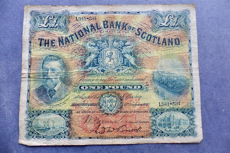 National-Bank-Of-Scotland-£1-Banknote-1920.-Value-?