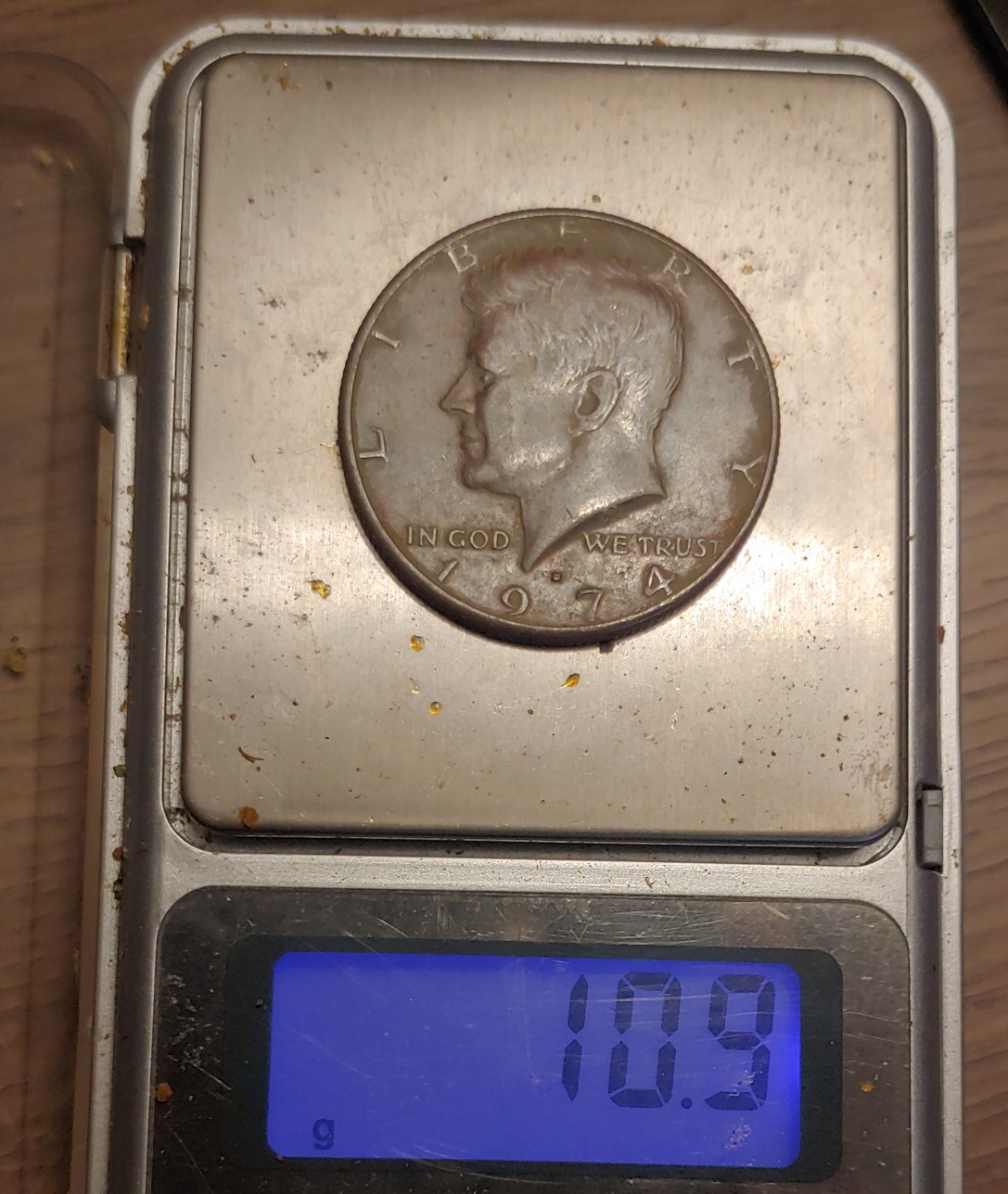 1974-D-Kennedy-Half-Dollar---Does-Envirmental-Damage-Effect-Weight?