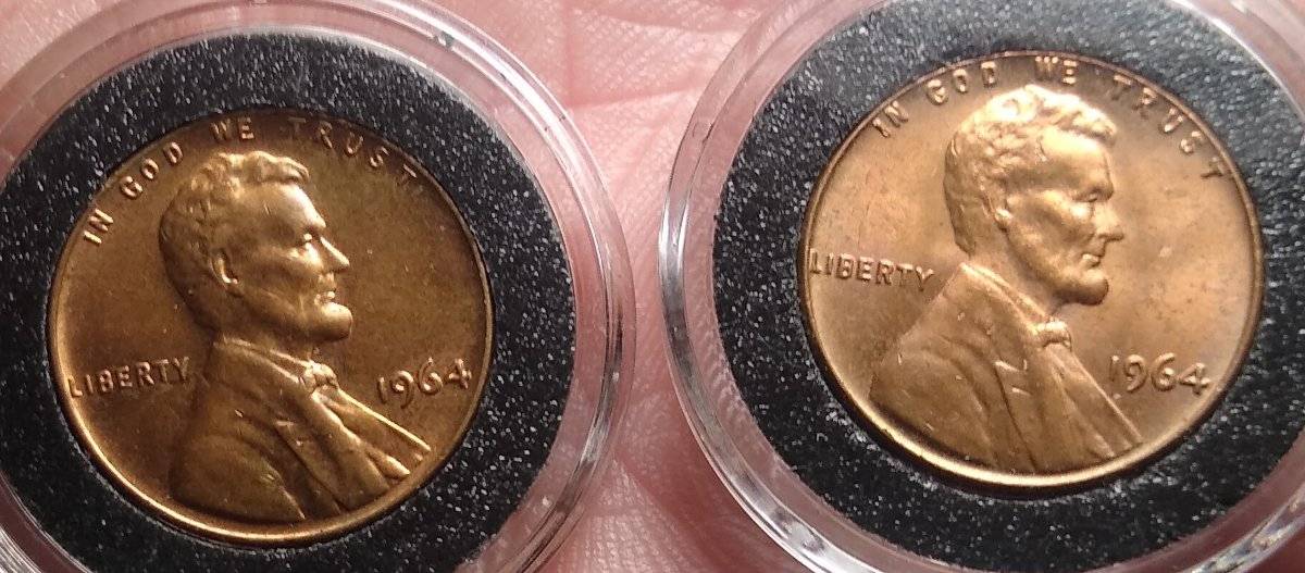 Two-1964-LMC-Penny-Please-Grade
