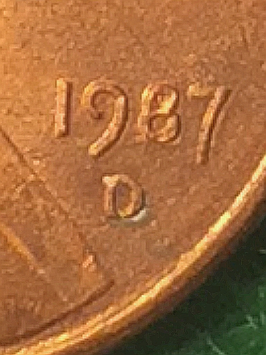 1987-D-Lincoln-Cent-DDO-Date-&-MM-/Ddr-America