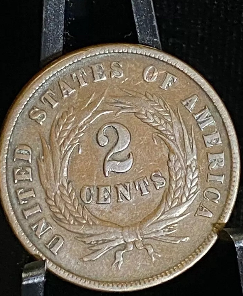 1864-2-Cent-Coin-With-Circulation