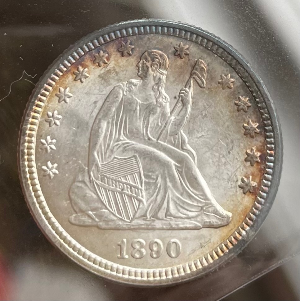 1890-Liberty-Seated-Quarter-For-Grading