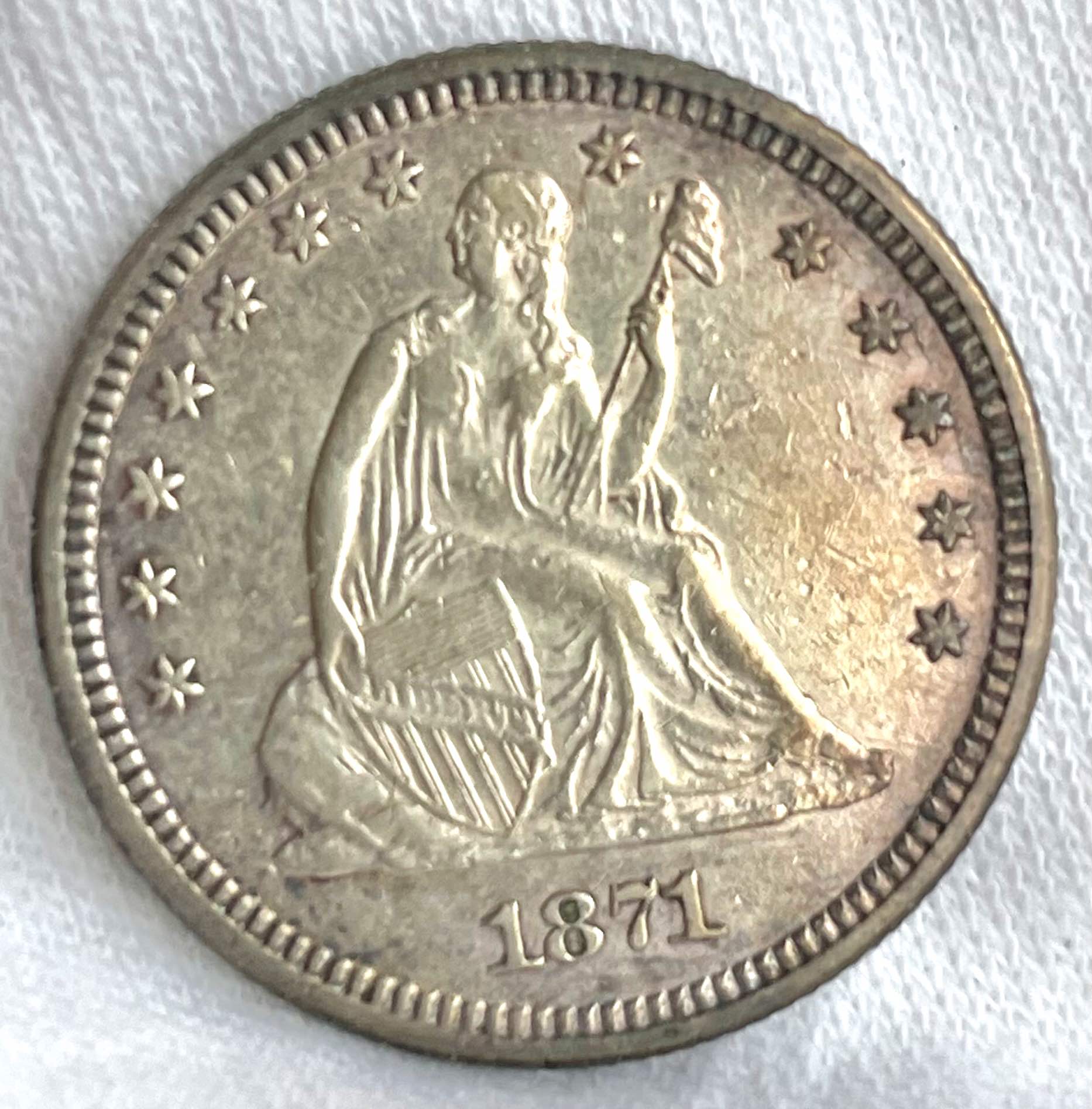 1871-Liberty-Seated-Quarter-For-Grading-And-Question