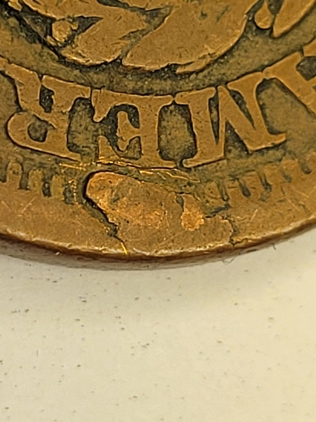 1851-Large-Cent.possible-Cud-Or-Break