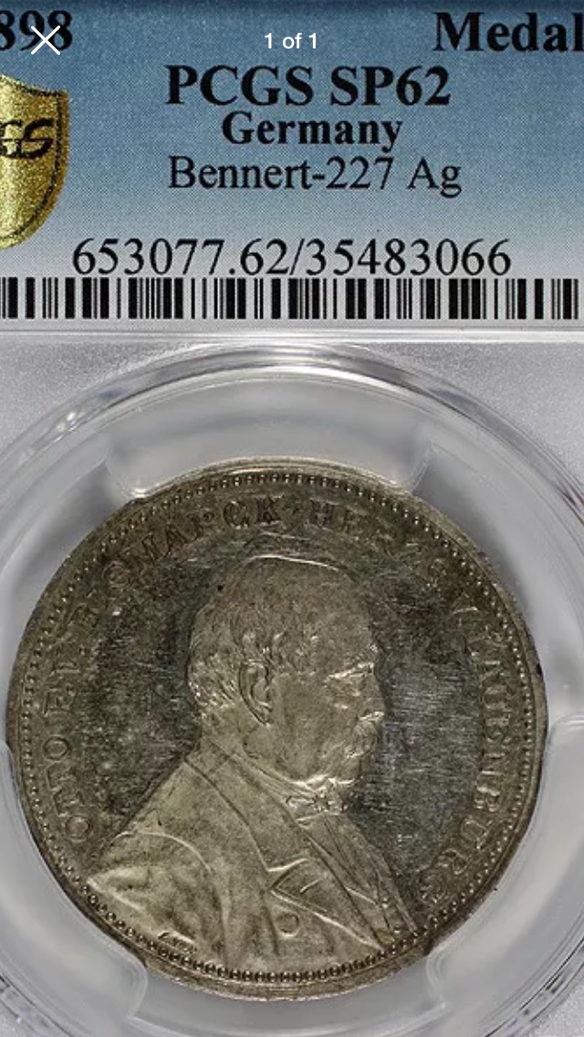 1898-Germany-Death-Of-Otto-Von-Bismarck-Silver-Medal-Bennert-227