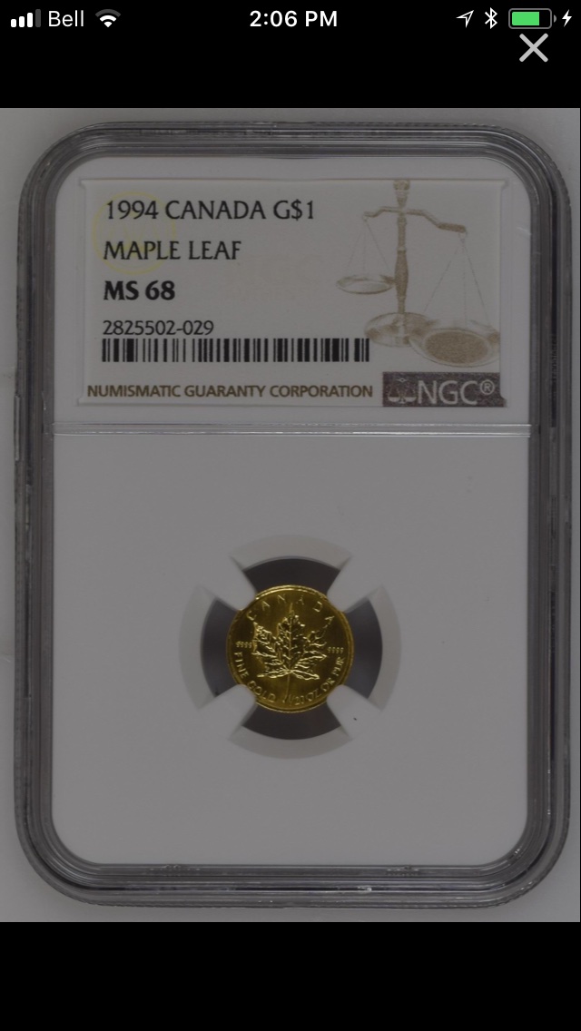 1994-$1-Gold-Maple-Leaf-1/20-Oz